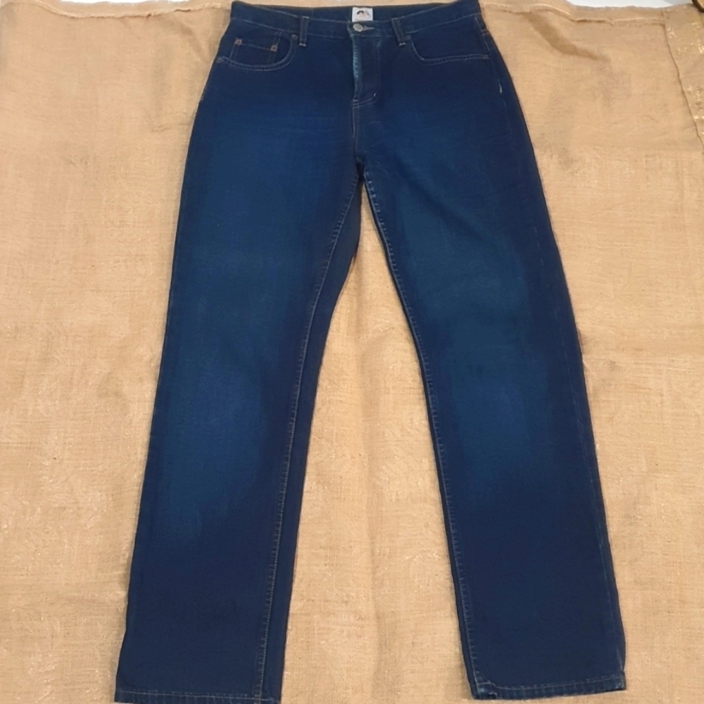 Fiorucci Vintage 90s Blue Jeans Size 11 approx 10 12 Button Fly Safety J… - Picture 2 of 8